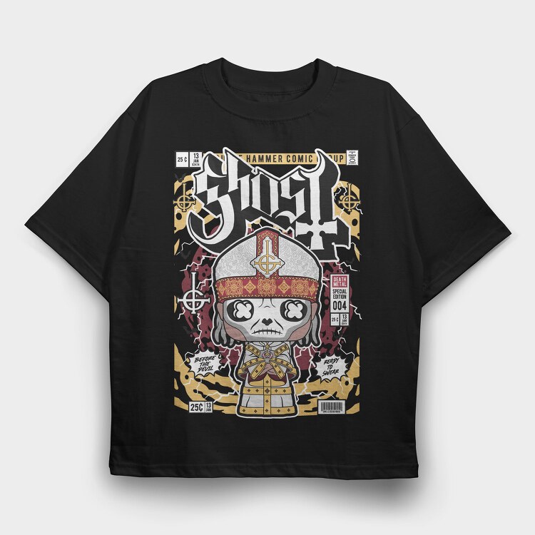 Death Metal Skull, Tricou Oversize Barbati (Unisex)