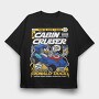 Donald Duck Racer, Tricou Oversize Barbati (Unisex)