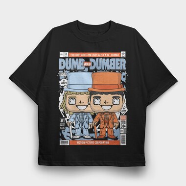 Dumb And Dumber Pop Art, Tricou Oversize Barbati (Unisex)