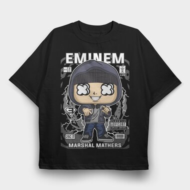 Eminem Pop Vinyl, Tricou Oversize Barbati (Unisex)