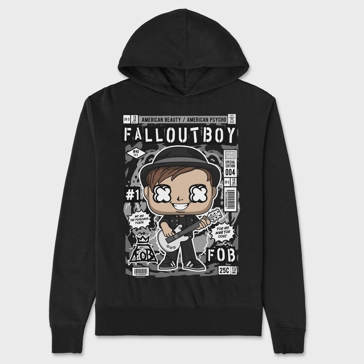 Fallout Boy Comic, Hanorac Oversize Barbati (Unisex)