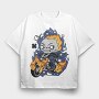 Flame Rider Skull, Tricou Oversize Barbati (Unisex)
