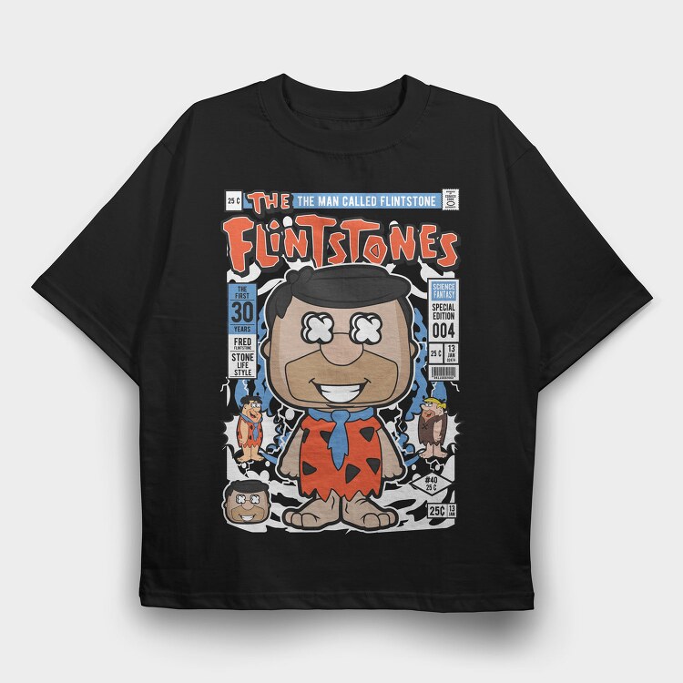Flintstones Comic Revival, Tricou Oversize Barbati (Unisex)
