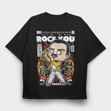 Freddie Rockstar, Tricou Oversize Barbati (Unisex)