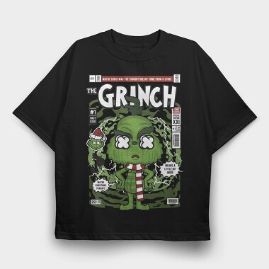 Grinchmas Comic Drop, Tricou Oversize Barbati (Unisex)