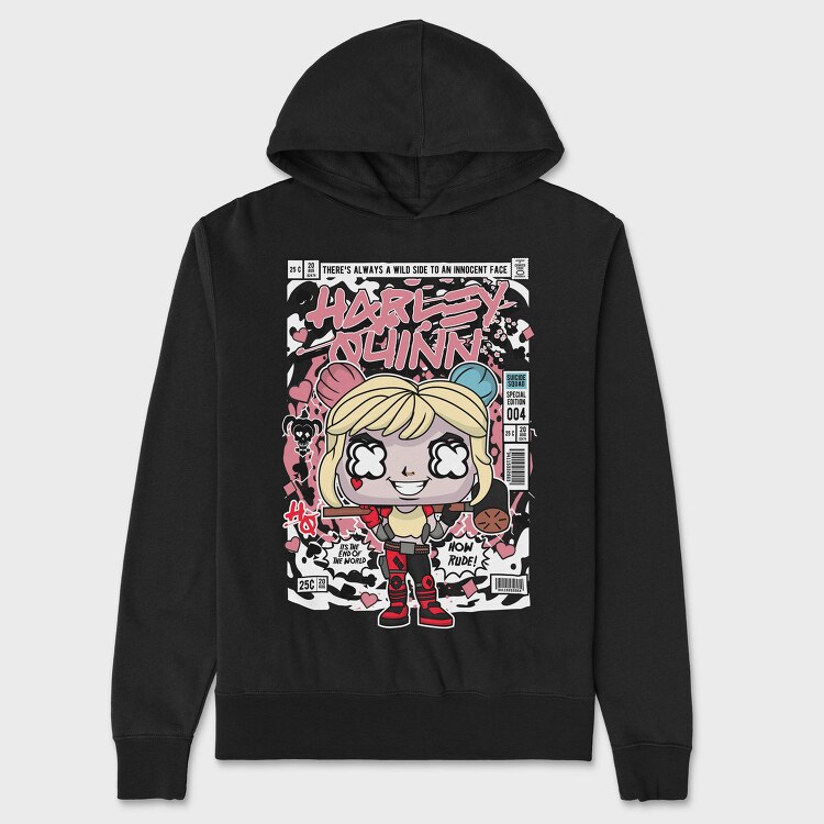 Harley Quinn Riot, Hanorac Oversize Barbati (Unisex)
