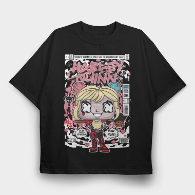 Harley Quinn Riot, Tricou Oversize Barbati (Unisex)