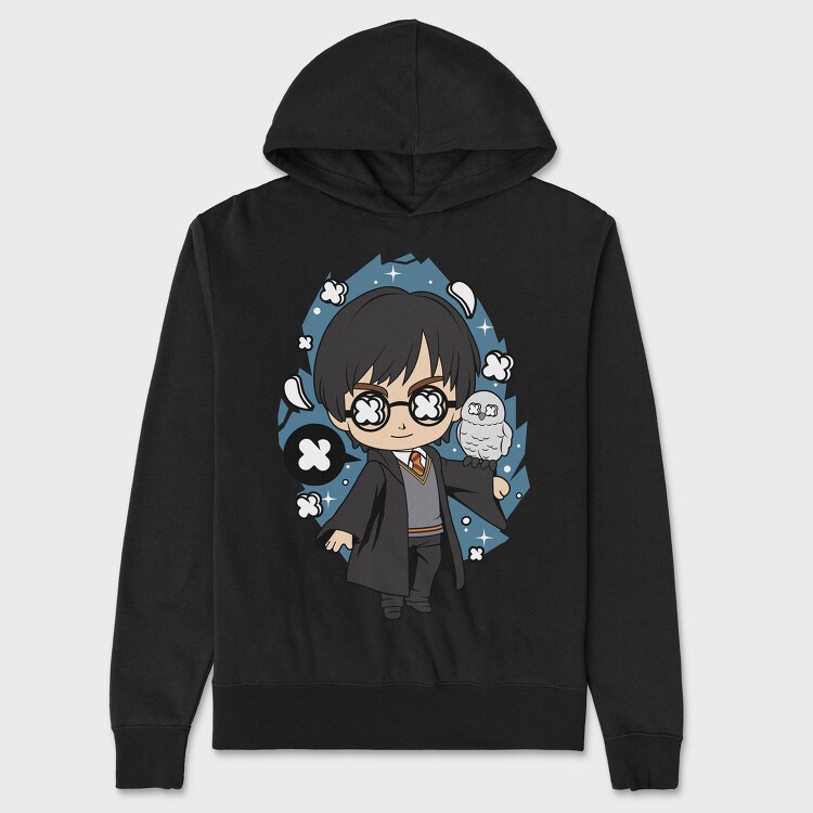 Harry Potter Chibi Magic, Hanorac Oversize Barbati (Unisex)