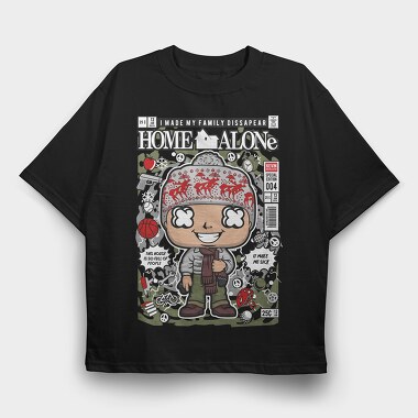 Home Alone Comic 1, Tricou Oversize Barbati (Unisex)