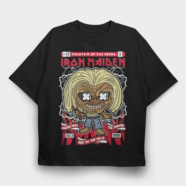 Iron Maiden Comic Tee, Tricou Oversize Barbati (Unisex)