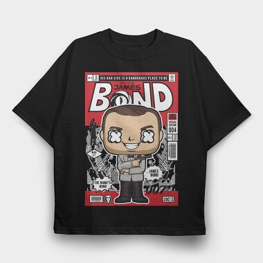 James Bond Comic Pop, Tricou Oversize Barbati (Unisex)