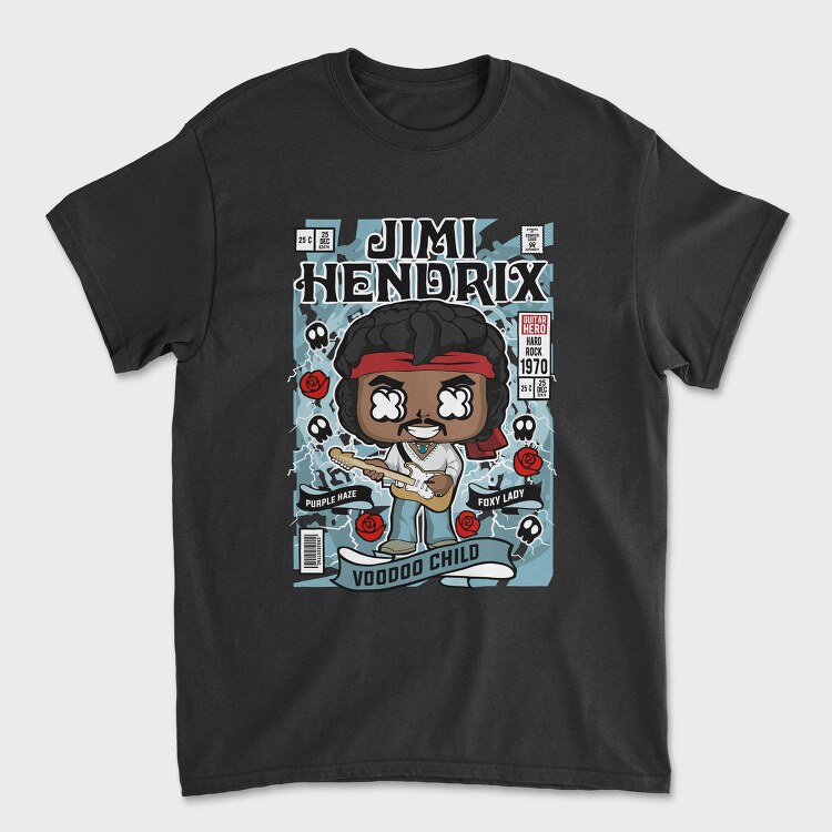 Jimi Hendrix Rock Star, Tricou Barbati (Unisex)