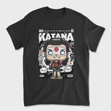 Katana Samurai Pop Art, Tricou Barbati (Unisex)