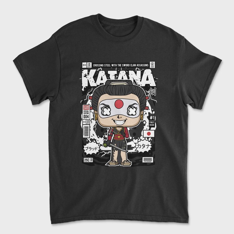 Katana Samurai Pop Art, Tricou Barbati (Unisex)