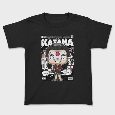 Katana Samurai Pop Art, Tricou Copii