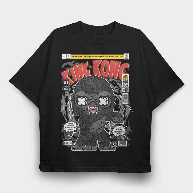 King Kong Roar, Tricou Oversize Barbati (Unisex)