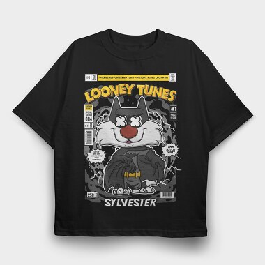 Looney Tunes Batman, Tricou Oversize Barbati (Unisex)