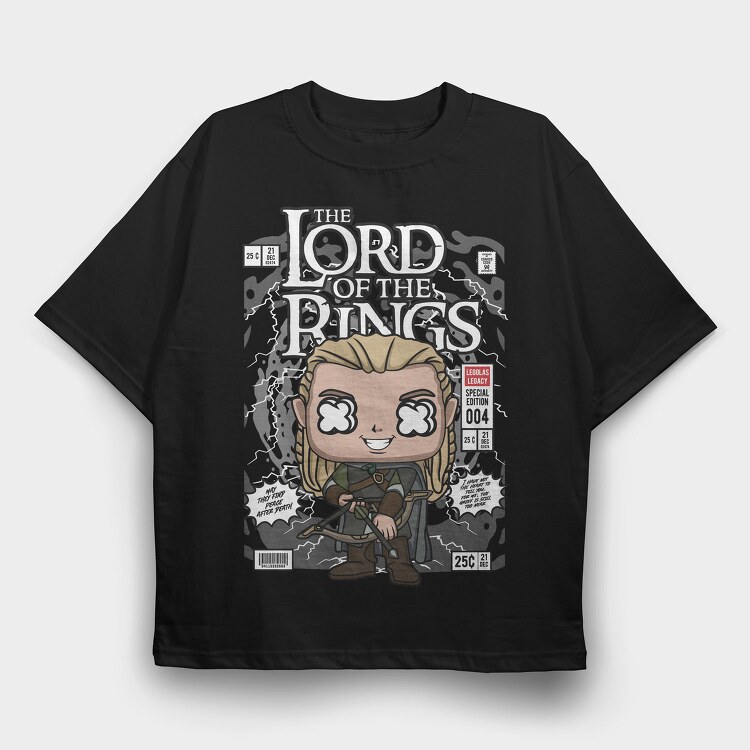 Lord Of The Rings Pop Art, Tricou Oversize Barbati (Unisex)
