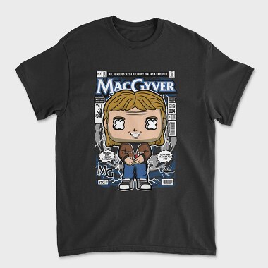 Macgyver Comic Pop, Tricou Barbati (Unisex)