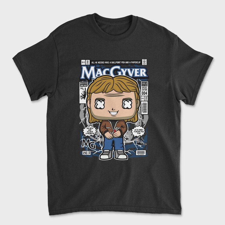Macgyver Comic Pop, Tricou Barbati (Unisex)