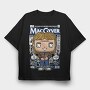 Macgyver Comic Pop, Tricou Oversize Barbati (Unisex)