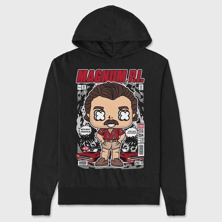 Magnus Mustache Man, Hanorac Oversize Barbati (Unisex)