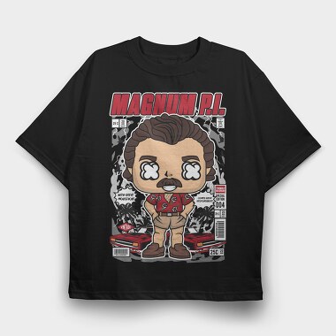 Magnus Mustache Man, Tricou Oversize Barbati (Unisex)