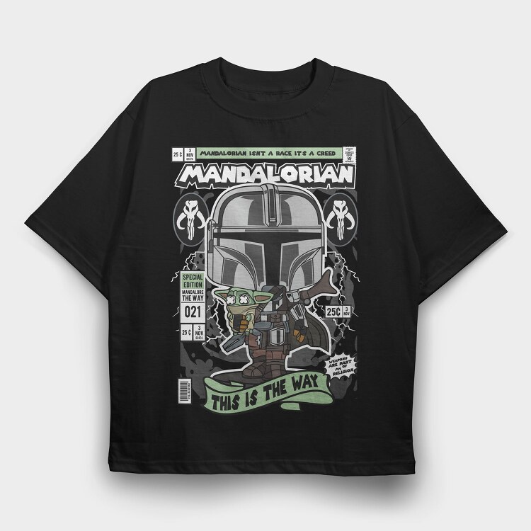 Mandalorian Way, Tricou Oversize Barbati (Unisex)