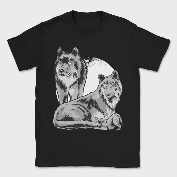 Wolf Family, Tricou Barbati (Unisex)