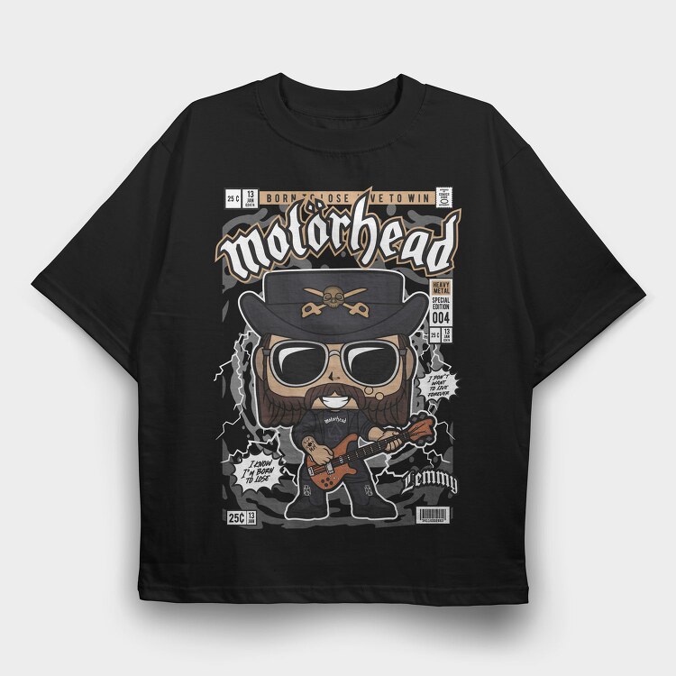 Motorhead Rockstar, Tricou Oversize Barbati (Unisex)