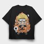 Naruto Chibi Burst, Tricou Oversize Barbati (Unisex)