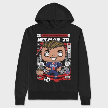 Neymar Jr Comic Style, Hanorac Oversize Barbati (Unisex)