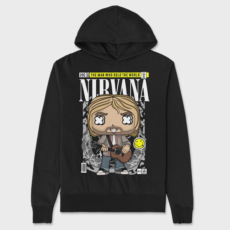 Nirvana Pop Icon, Hanorac Oversize Barbati (Unisex)