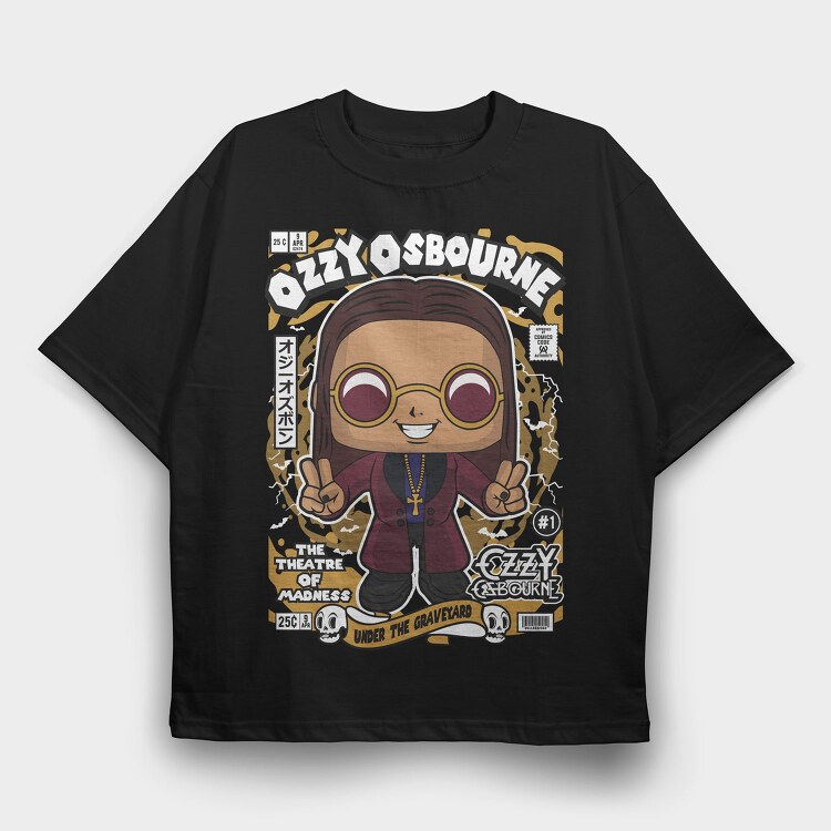Ozzy Pop Culture, Tricou Oversize Barbati (Unisex)