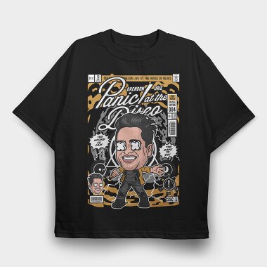 Panic At The Disco Comic, Tricou Oversize Barbati (Unisex)