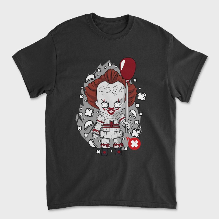 Pennywise Clown Balloon, Tricou Barbati (Unisex)