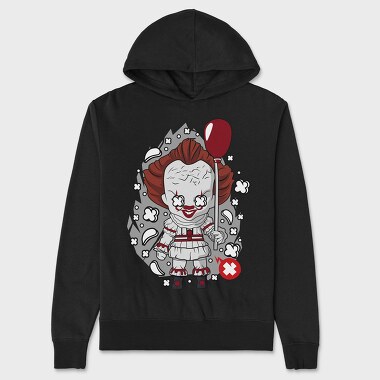 Pennywise Clown Balloon, Hanorac Oversize Barbati (Unisex)