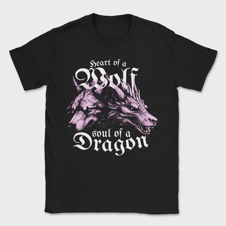 Wolf and Dragon, Tricou Barbati (Unisex)