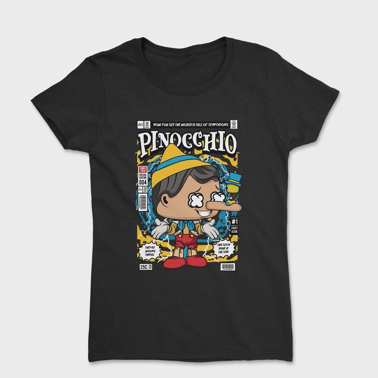 Pinocchio Pop Art, Tricou Femei