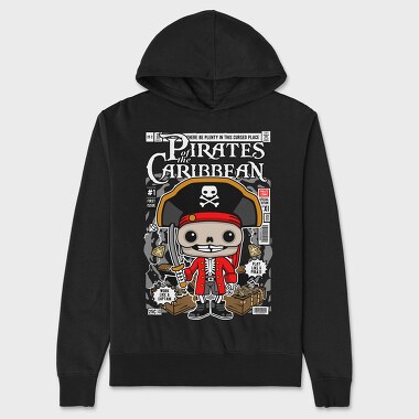 Pirate Captain Treasure Hunt, Hanorac Oversize Barbati (Unisex)