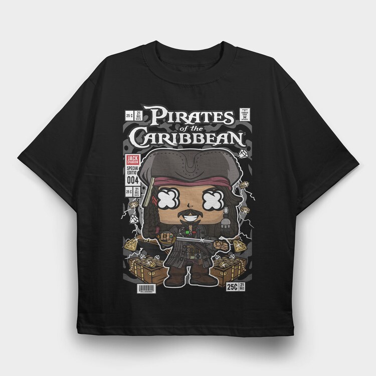 Pirate Treasure Quest, Tricou Oversize Barbati (Unisex)