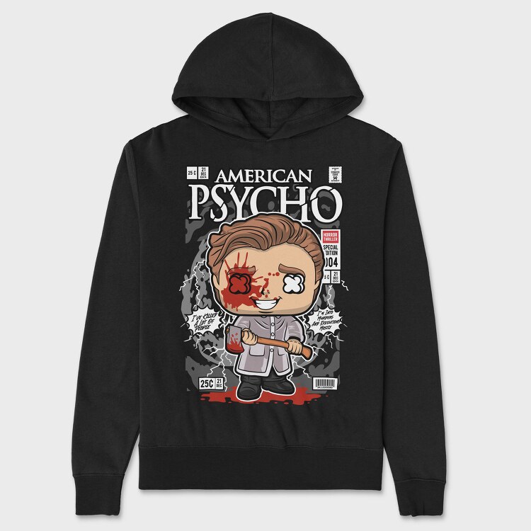 Psycho Horror Chibi, Hanorac Oversize Barbati (Unisex)