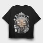 Punk Rock Warrior 1, Tricou Oversize Barbati (Unisex)
