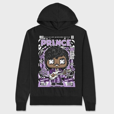 Purple Prince Pop Vinyl, Hanorac Oversize Barbati (Unisex)