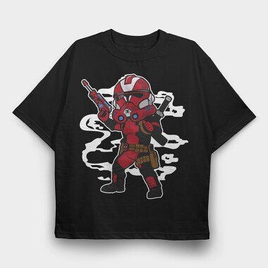 Red Trooper Squad, Tricou Oversize Barbati (Unisex)