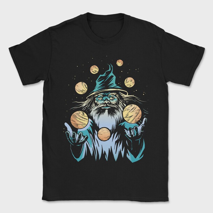 Wizard Juggling Planets, Tricou Barbati (Unisex)