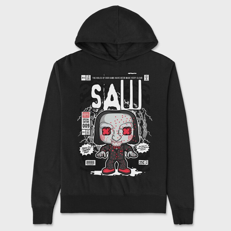 Saw Horror Icon, Hanorac Oversize Barbati (Unisex)