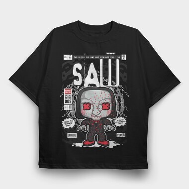 Saw Horror Icon, Tricou Oversize Barbati (Unisex)
