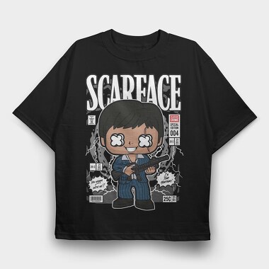 Scarface Pop Art, Tricou Oversize Barbati (Unisex)