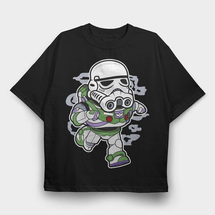 Space Trooper Buddy, Tricou Oversize Barbati (Unisex)